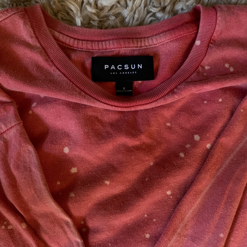 Pac-Sun Splattered Salmon Long Sleeve